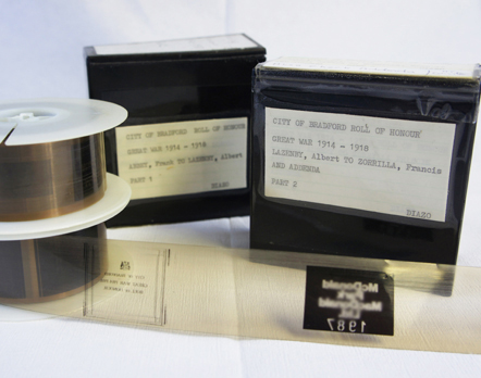 Bradford City's Roll of Honour Microfilm reels