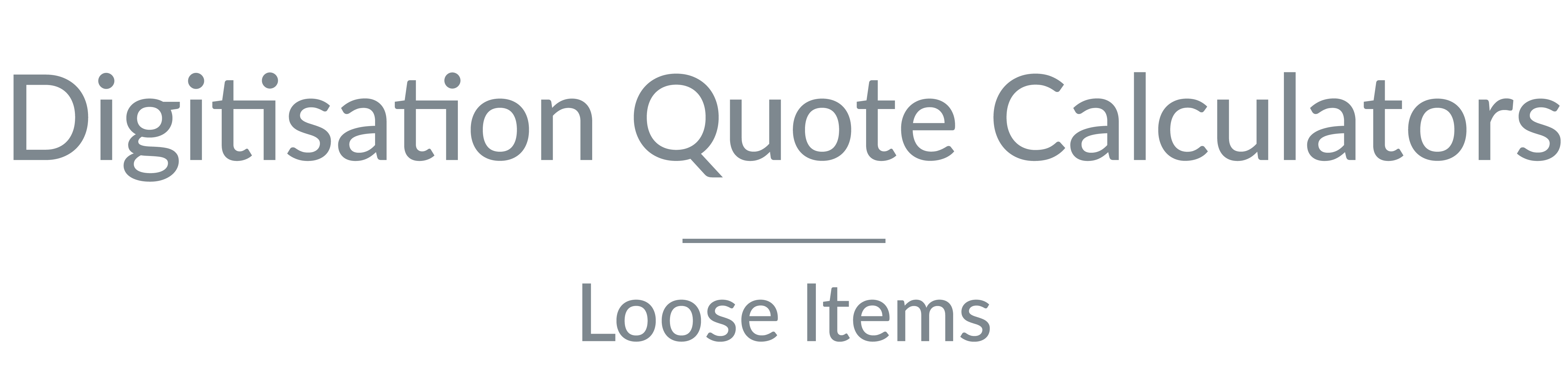 Loose Items Quote Calculator TownsWeb Archiving loose-items-quote-calculator-townsweb-archiving